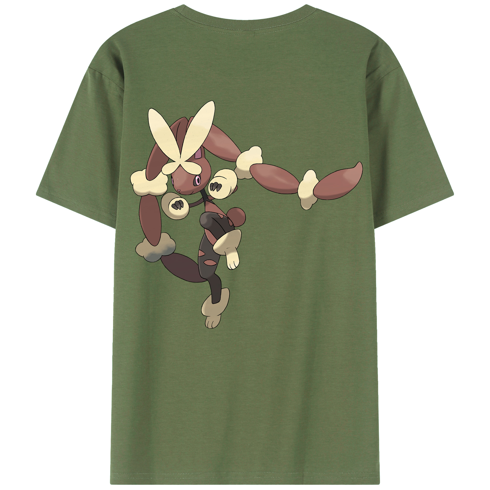 （画像用） ポケットモンスター Pokémon 綿100％ メンズ半袖Tシャツ（バックプリント） 通気性
